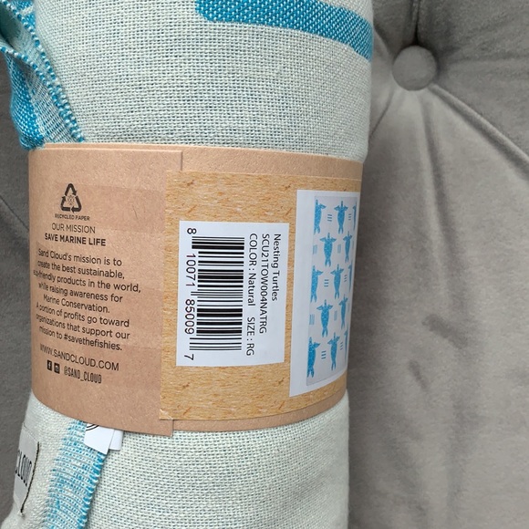 SOLD - Sandcloud Nesting Turtles Beach Towel NWT - Picture 3 of 6